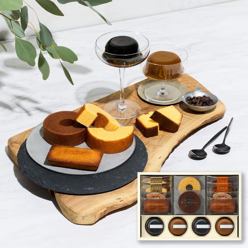 キハチ コーヒーゼリー&カフェオレプリンと焼菓子の詰合せ 8種14個入